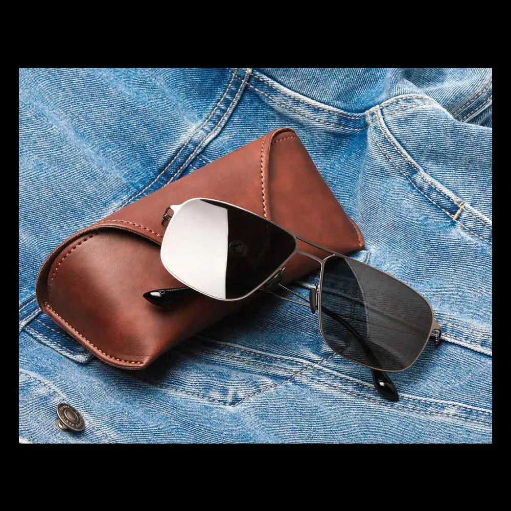Xiaomi Mijia, классические квадратные солнцезащитные очки, Pro TAC, поляризованные линзы, очки, Ретро светильник, рамка, без винтов, с защитой от ультрафиолета для мужчин и женщин