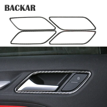 

Backar 4pcs Auto Car Styling Carbon Fiber Interior Door Handle Bowl Frame Sticker For Audi A3 8V Sline 2012-2016 2017Accessories