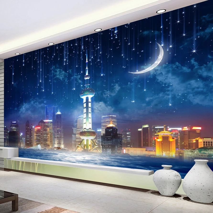 Aliexpresscom Buy Custom 3D Photo Wallpaper City Night Large Aliexpresscom Buy Custom 3D Photo Wallpaper City Night Large