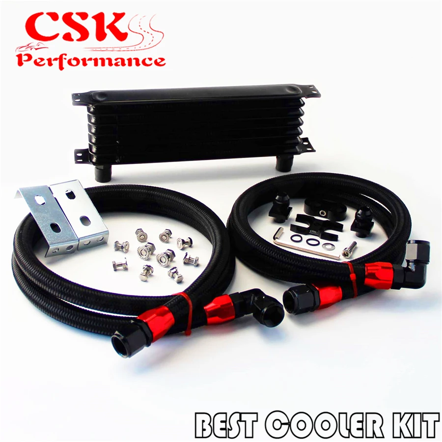 For BMW E36 E46 Euro E82 E9X 135 10AN 7 Row Engine Racing Oil Cooler