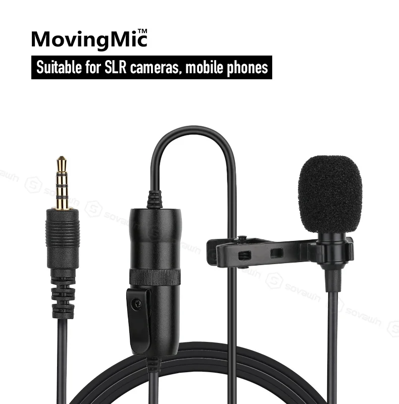 Portable Condenser Lavalier Microphone with Clip-on Interview Mic for Phone Video Recording Microphone xlr for Camera Android    (2)