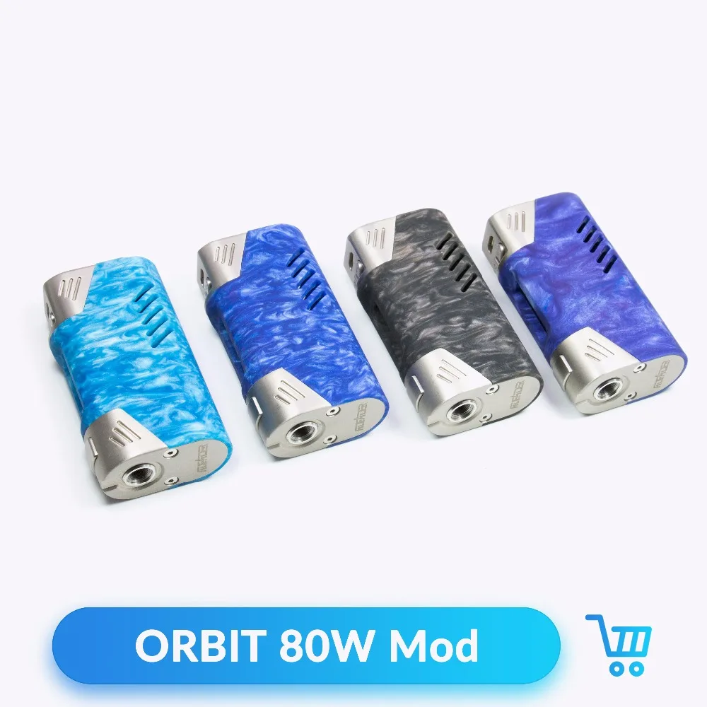 

Quartz Banger Orbit 80W TC VW Box Mod Resin 510 Thread No Battery Crystal Bright Screen for Vape Electronic Cigarette Vaporizer