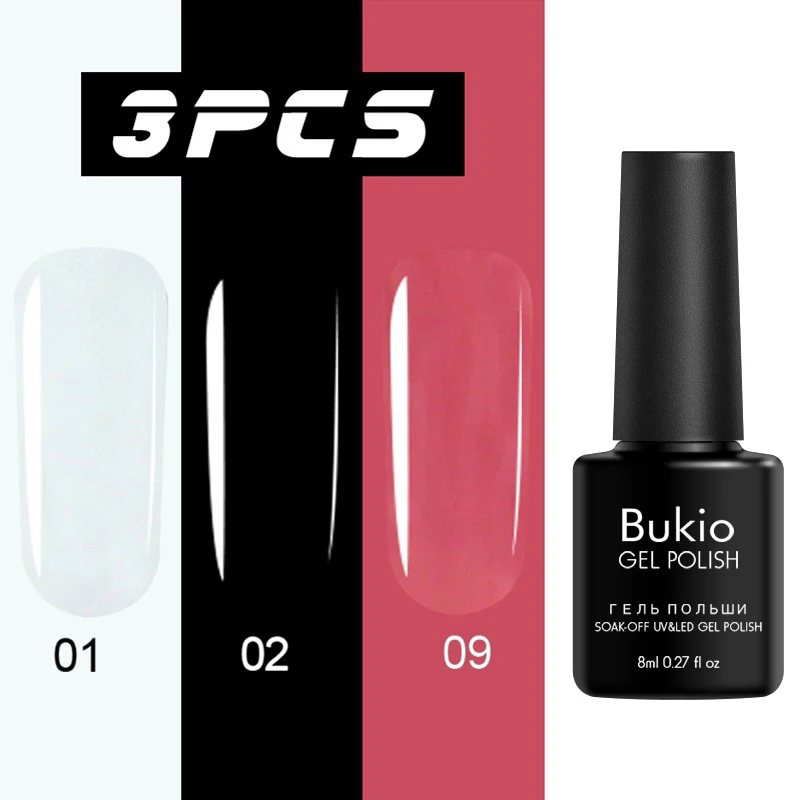 Bukio Lucky Ordinary Series УФ Гель-лак краски для рисования на ногтях с лаком Цветной Гель-лак чистые цвета Гель-лак - Цвет: 01-02-09