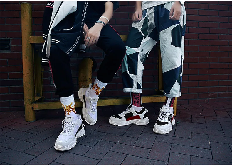 Men's Shoes High Platform Trainers Chunky Sneaker Dad Shoes Men Sneakers Mesh Footwear Breathable White Sneakers With Platform (11)