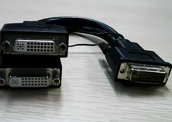 

DVI-D DVI 24+1 Male to 2 x DVI-I DVI 24+5 Female Dual Link Digital Video Splitter Cable CORD