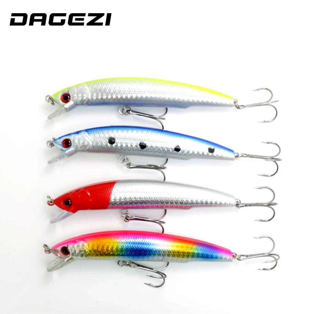 DAGEZI Minnow Fishing Lures DeepSwim Saltwater 4PCS/Lot Hard Bait 15CM