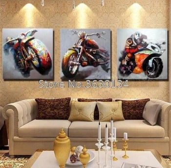 

Needlework DIY Diamond Painting Cross Stitch Motorcycle 3PCS Full Round 5D Diamond Embroidery Square Rhinestone Mosaic Picture