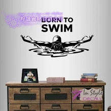 

DCTAL Swim Sticker Swimmer Decal Swimming Posters Vinyl Wall Decals Pegatina Quadro Parede Decor Mural Swim Sticker