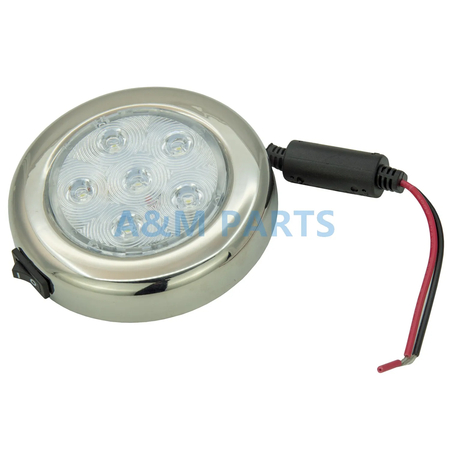 Boat Caravan LED Puck Light With Rocker Switch Multi voltage 12 24V