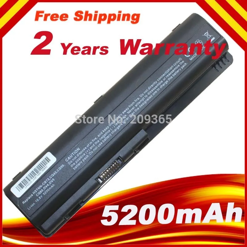 Сменный аккумулятор для HP Pavilion DV4 DV5 DV6 G50 G60 G70 HDX16 10 8 В 5200 мАч 6 ячеек бесплатная