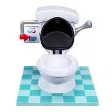 TOILET TROUBLE Toilet Spraying Water Spoof Game Funny Mini Prank Squirt Spray Water Toilet Spoof Gadgets Gag Toy Gift