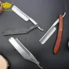 Retro Carbon Steel + Stainless Steel Barber Beard Shaving Razor Professional Salon Barber Hair Changeable Blade Shaving Knife 1