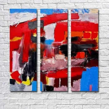 

Free Shipping New Painting Wall art Picture Modern Abstract Huge red Oil Painting On Canvas Home Decoration for living room