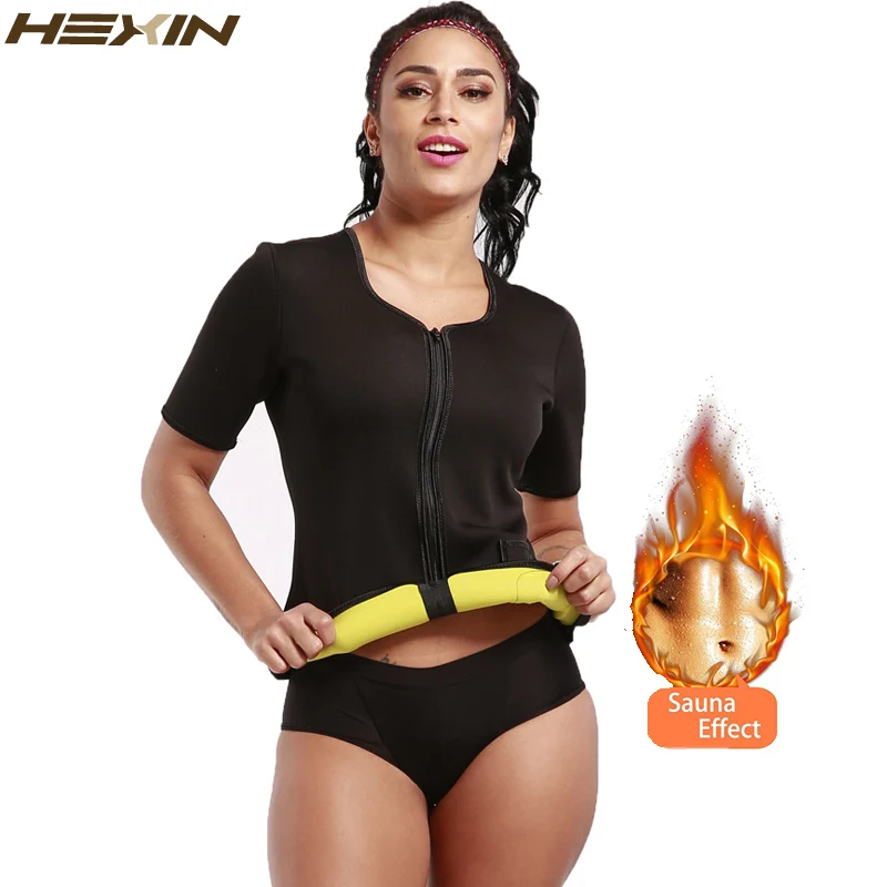 Шейпер для тела HEXIN pot термоутягивающий банный костюм похудения черный шейпер с