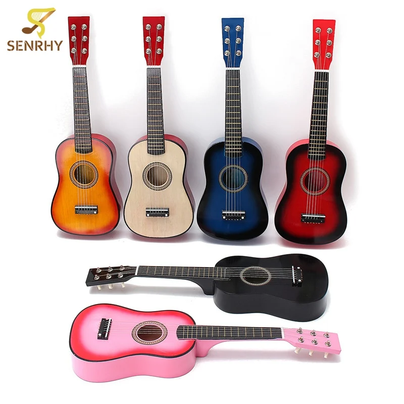 6 String 23" Beginners Practice Acoustic Children Basswood Ukulele Guitar Musical Instrument for