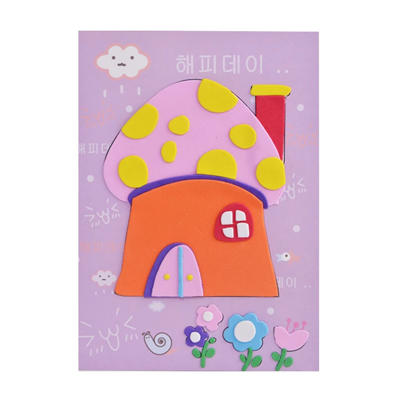 20style designs /lot DIY Cartoon Animal 3D EVA Foam Sticker Puzzle Series E Early Learning Education Toys for Children