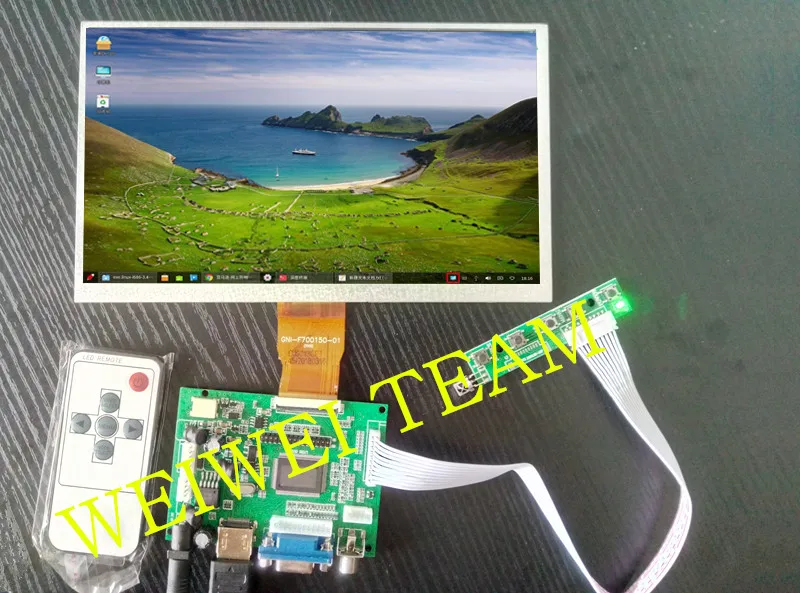 Raspberry Pi 3 LCD display 9 inch AT090TN12 TTL LVDS Controller driver Board HDMI VGA 2AV 50PIN VS-TY2662-V1 For Pcduino Banana