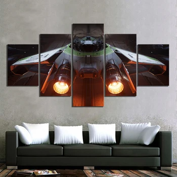 

5 Piece Fantasy Art Spaceship Pictures Canvas Paintings Wall Art for Home Decor