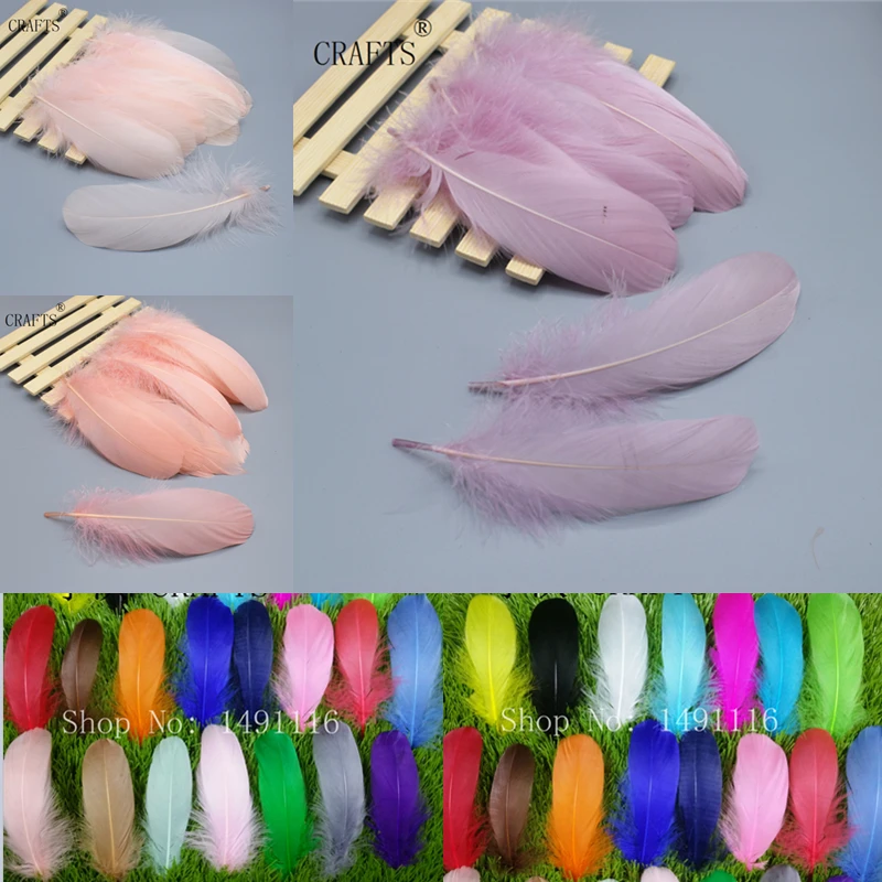

Free shipping sell light blue 50 pc of high quality goose feathers, 6-8 "/ 15-20cm DIY Jewelry Accessories
