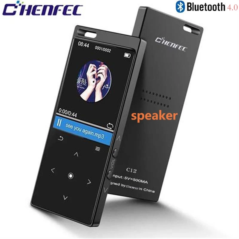 MP3 Player New Arrival Metal Touch Button HIFI Bluetooth Music Player Built-in Speaker 8GB/16GB/32GB/40GB Lossless Sound with FM