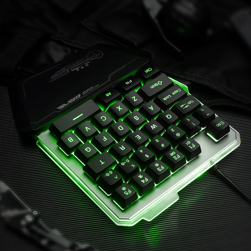  Gaming Keyboard Mechanical One-Handed Keyboard For PUBG LOL Mobile Game Left Hand Small Keyboard Dr