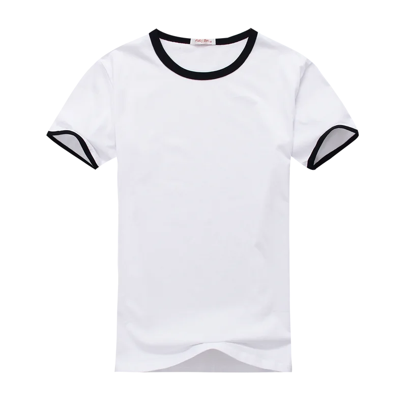White t shirt with black collar Clearance