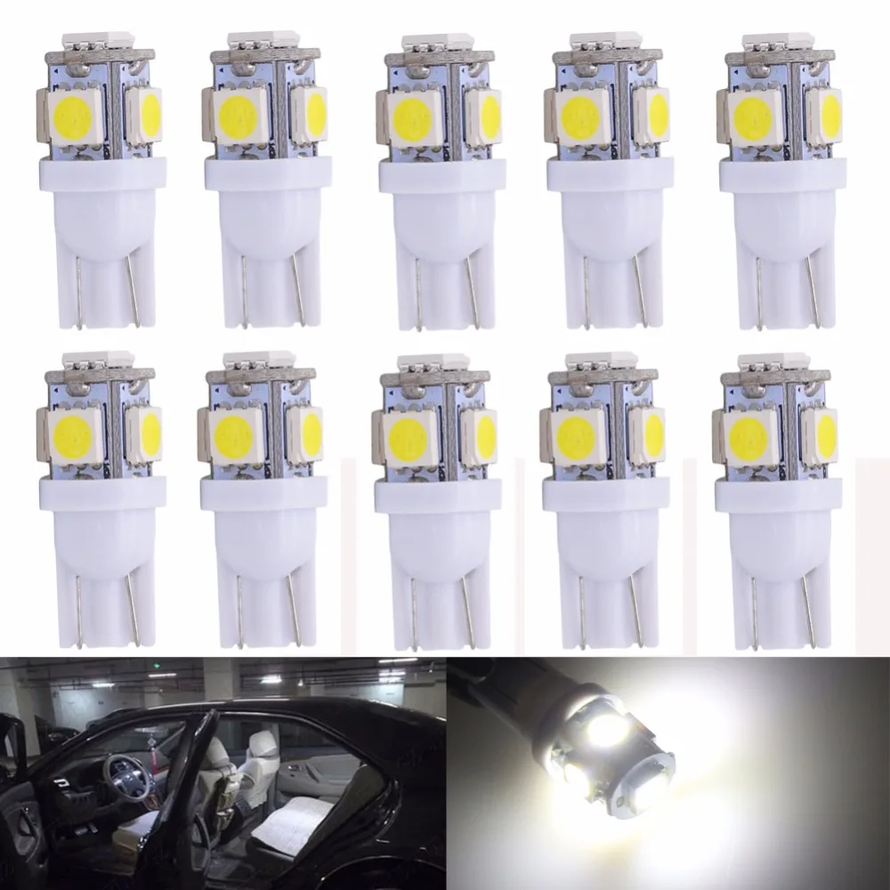 10 шт. авто Led T10 2825 194 W5W 168 175 автомобильная светодиодная купольная внутренняя