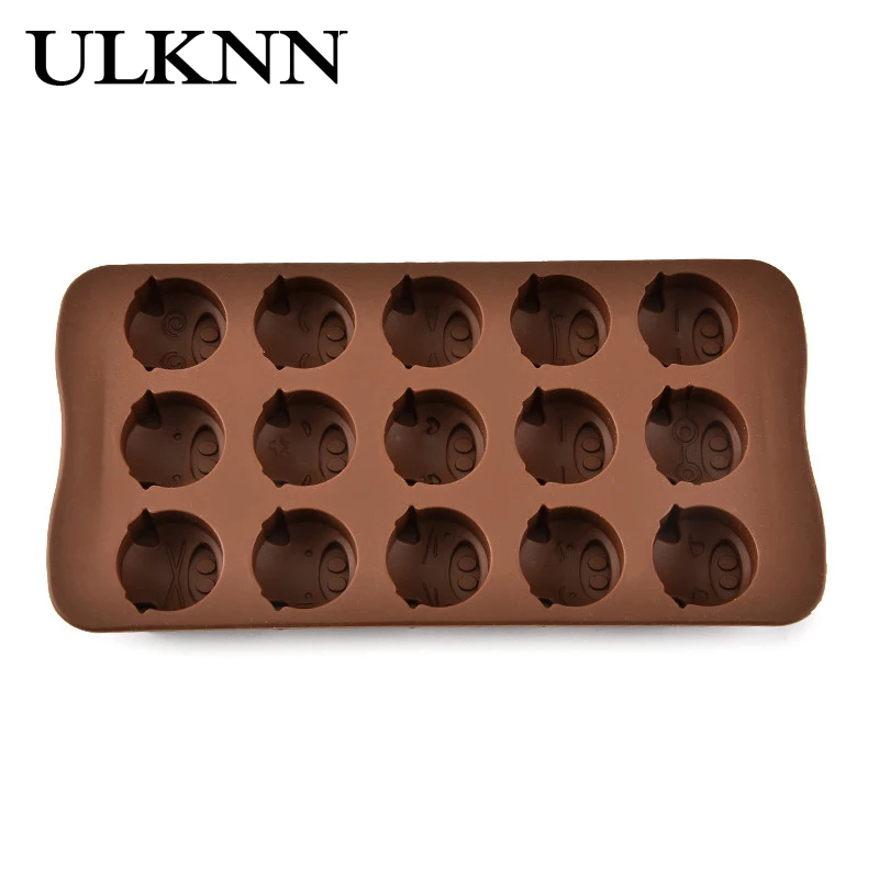 

ULKNN PigHead Chocolate Mould Kitchen Baking Mold Originality DIY Dessert Heat-Resisting Suffer Freeze PigHead Chocolate Mould