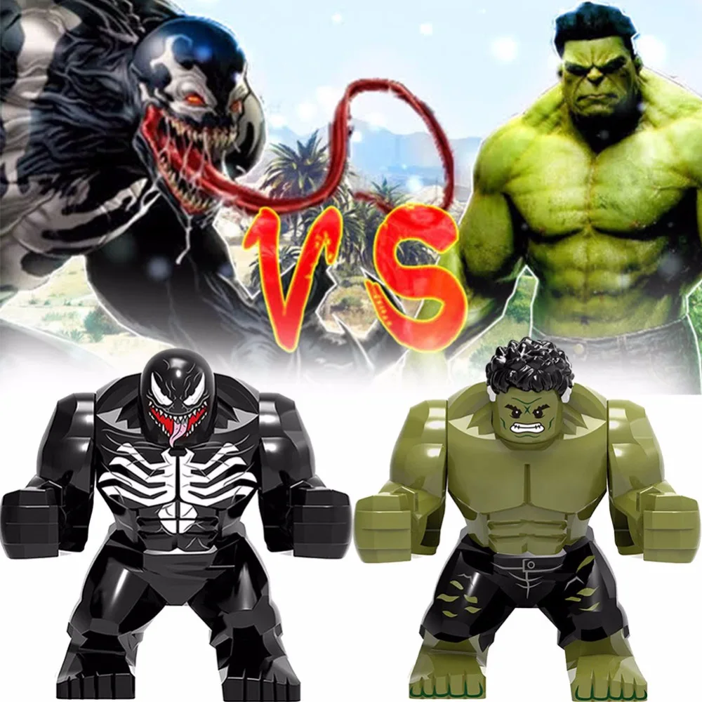 

Superheros Avengers Marvel Infinity War Venom Hulk Groot Iron Man Thanos Thor Ant-Man Captain Marvel Building Blocks lEGOED toys