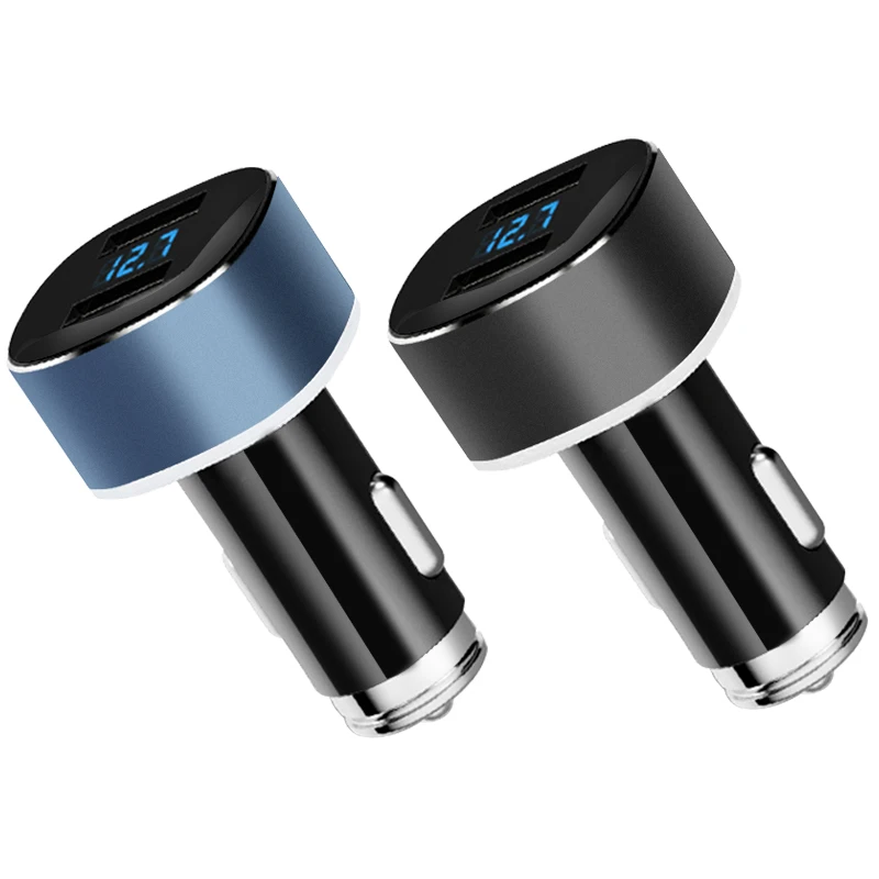 Автомобильное зарядное устройство для телефона 5 V 2.4A Dual USB s с светодиодный