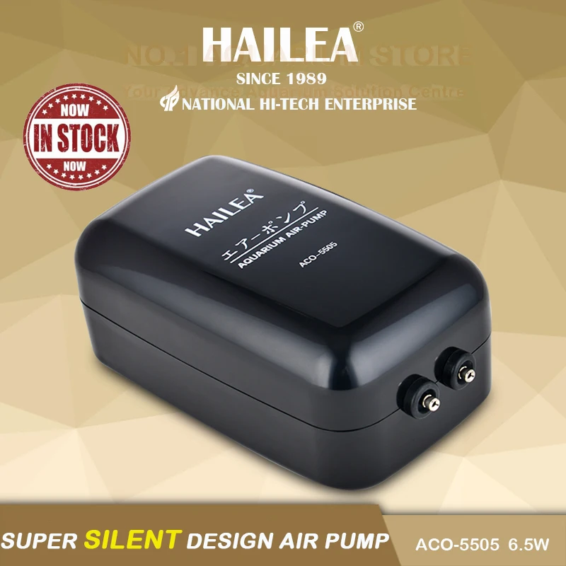 Новый HAILEA ACO-5505 бесшумный воздушный насос для аквариума кислородный аэратор
