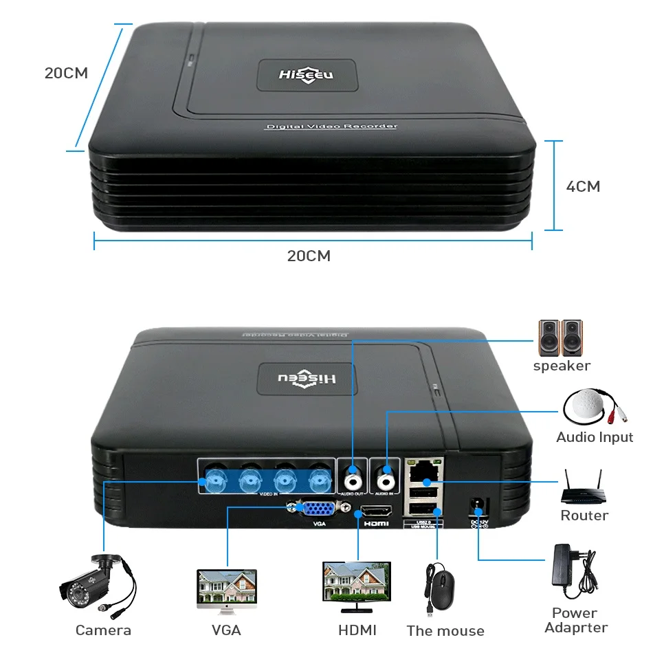 2ch 1080P AHD камера CCTV система с 4CH 5в1 DVR комплект 1.0мп/2.0мп видеонаблюдения для