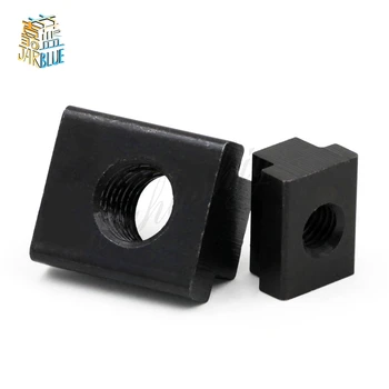 

2Pcs M6 M8 M10 M12 Black Oxide Finish Grade 8.8 Carbon Steel T-Slot Nut Tapped Through Slot Nut T-nuts