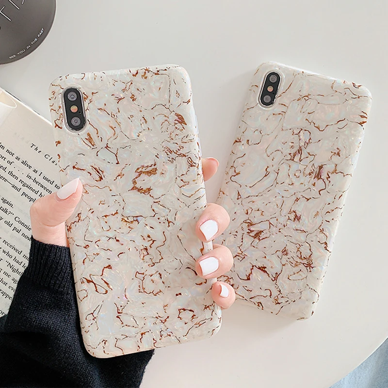 

LOVECOM Laser Phone Case For iPhone XR XS Max 6 6S 7 8 Plus X Soft IMD Luxury Dream Shell Full Body Phone Back Cover Case Gifts