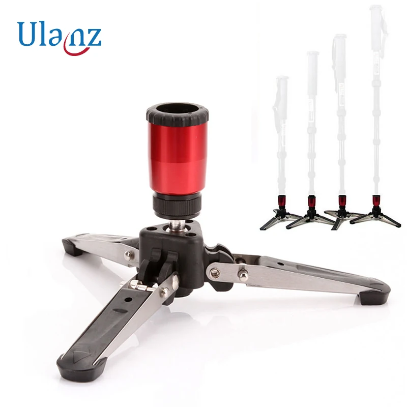 

3/8 screw Tripod Monopod Support Stand Universal Stand Three Feet 3 Legs Monopod Support Stand Base For Manfrotto DSLR Came