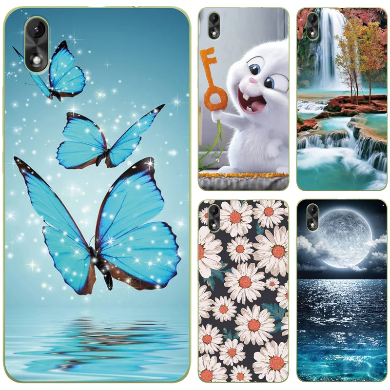 Sunrive Cover compatibile con Wiko Lenny 4 Plus, Custodia Case in molle Trasparente silicone Morbida Flessibile Antigraffio protettiva back custodie(Q Gatto 1