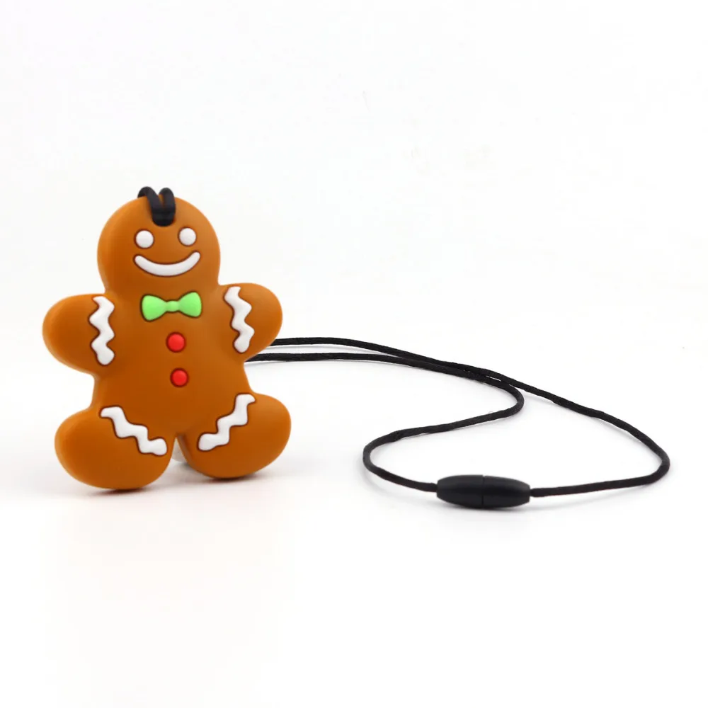 

TYRY.HU 1pc Silicone Teether Necklace Pendant Pacifier Chain Baby Teether BPA Free Biscuit Teether