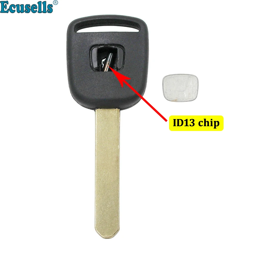 

Blank transponder key casing shell fob with ID13 13 chip for Honda Civic CR-V S2000 Pilot Element Odyssey with HON66 blade