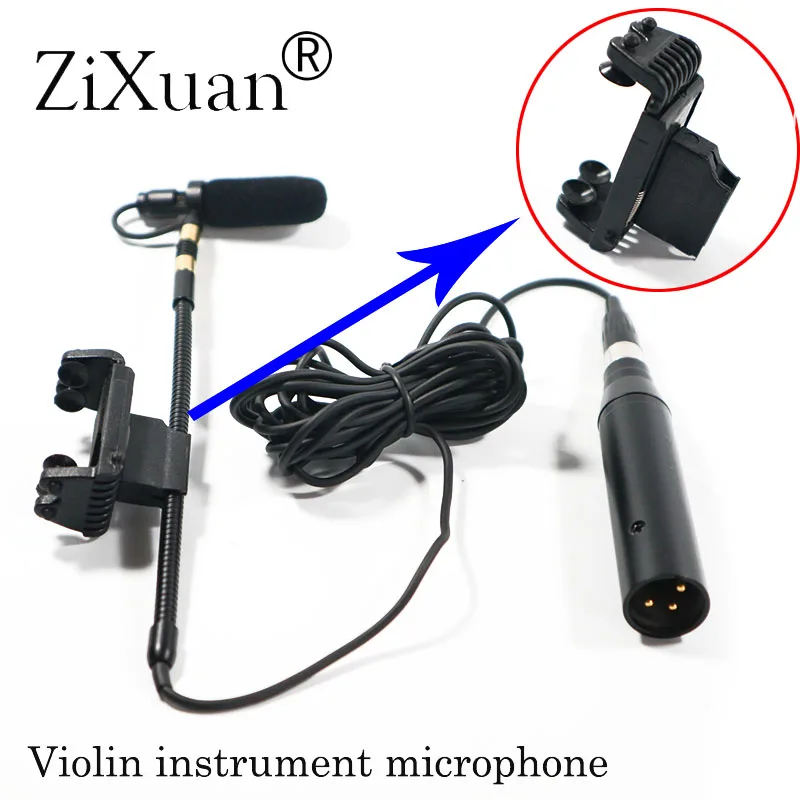 المهنية أداة عزف موسيقى ميكروفون المكثف الكمان Microfone ل شور AKG شمشون اللاسلكية نظام XLR مصغرة الارسال