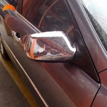 For MAZDA 2 Second generation 2002-2007 for mazda 3 6 2004-2008 Mirror Cover Chrome Side Mirror trim auto review mirror sticker