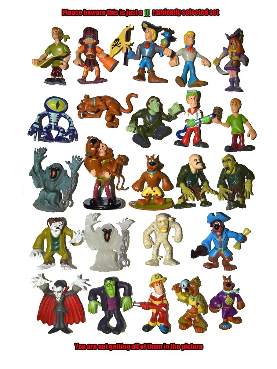 

Lot of 10 Random Set Scooby-Doo Pirates Crew Mummy Phantom Zombie Loose Figure
