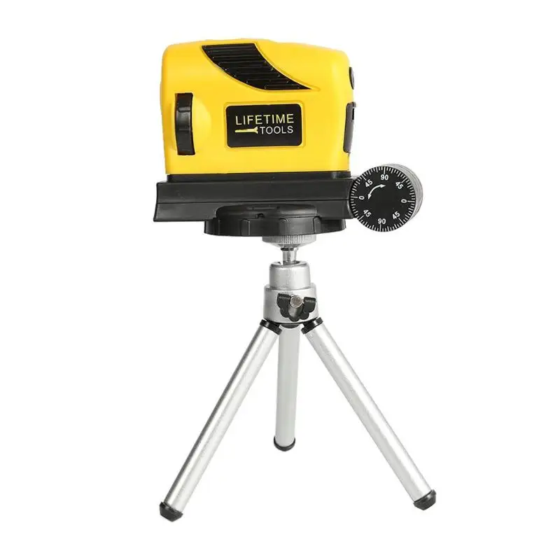 Точечный/линейный/перекрестный/вертикальный инфракрасный лазерный нивелир, самонивелирующийся профессиональный лазерный нивелир, горизонтальный вертикальный - Цвет: Yellow with Rack