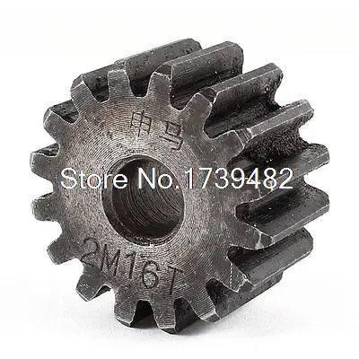 

10mm x 35mm x 20mm Module 2 16 Teeth Metal Straight Spur Gear Wheel Gray