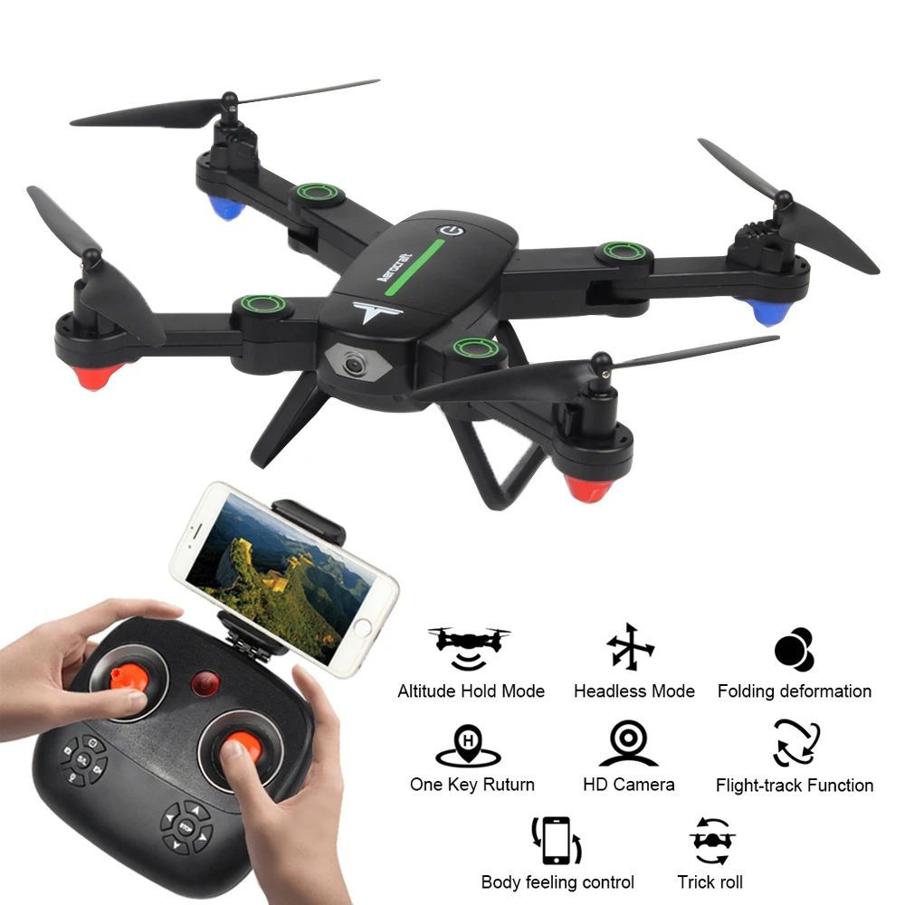 

F16W RC Helicopter 2.4GHz 4CH 6-Axis WiFi FPV Foldable Arm Drone with Camera HD Altitude Hold RC Quadcopter