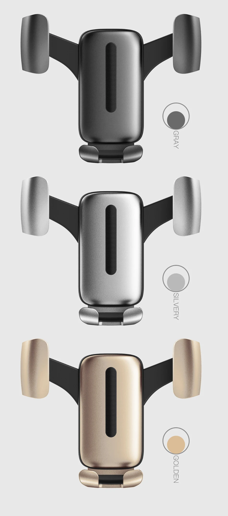 !ACCEZZ Universal Air Vent Car Phone Stand Holder For Samsung S9 iPhone X 8 Xiaomi Huawei Bracket Aluminum Alloy Support Holder (13)