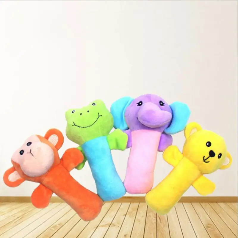 Squeaking Dog Toy Stuffed Plush Playing Toys Monkey Shape Plush Chew Molar Squeaky Toys for Dogs Puppy Toys to Clean the Teeth