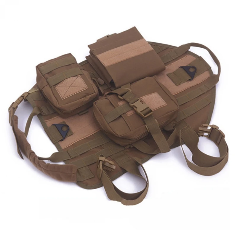 

Hunting Dog Army Tactical Training Vest With Two Bags Army Tactical Dog Vests Military Dog Clothes Training