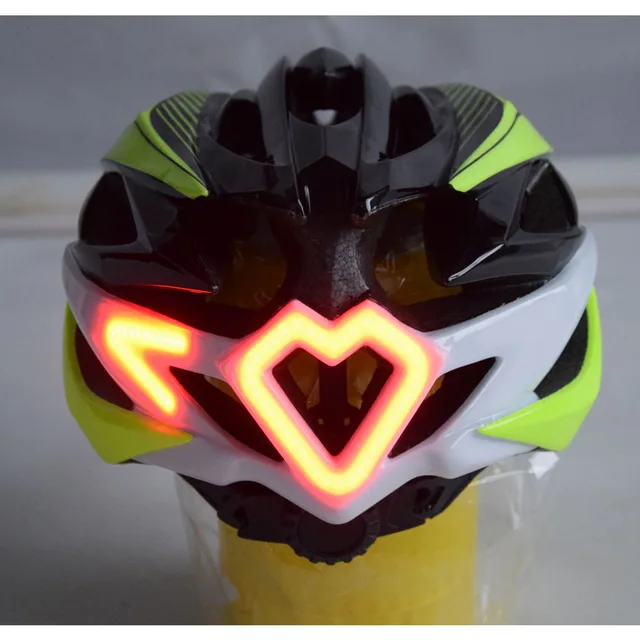 Cycling Motorcycle Helmet Integrally-molded Road Bicycle Helmet With LED Warning Light Helmet with LED Turn light Remote Control