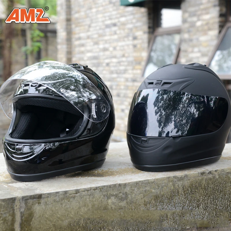 AMZ full face motorcycle helmet man and women motorbike racing helmet DOT moto helmets street