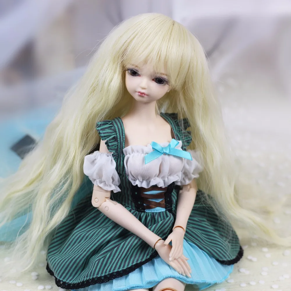 Forturn days только для 1/4 bjd 45 см кукла зеленое платье синяя юбка корсет Лолита Принцесса костюм одежда Белое кружево